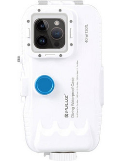 Puluz Plastic Waterproof Phone Case For Iphone 14 Plus/Pro Max/13 Pro Max/12 Pro Max/11 Pro Max (white) - (PU9116W)