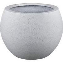 MarHome Κασπώ Μπάλα Fiberclay Λευκό-Γρανίτη Φ30x23cm