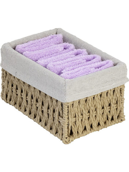 Καλαθάκι με σετ 5τμχ λαβέτες 25x25cm NIMA Bamboo Nest - Lilac 34644 (34644)
