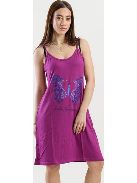 Cherry 226 Γυναικείο Νυχτικό Καλοκαιρινό Magenta