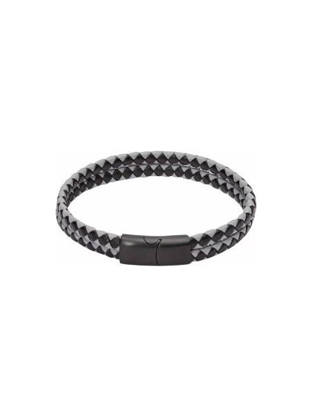 Βραχιόλι Χεριού Διπλό Viro Leather Black - 607151