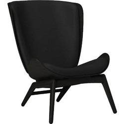 Πολυθρόνα The Reader Hope Leather 5103C5502-12 78x91x105cm Black Oak Black