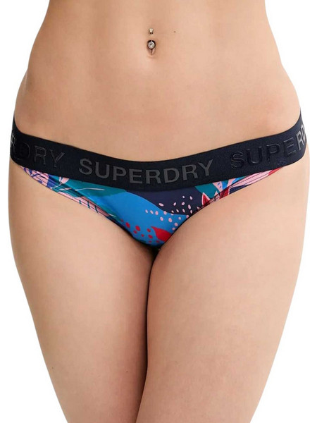 Superdry Bikini Slip Floral Μαύρο W3010425A