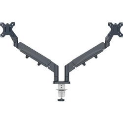 Leitz - Ergo Monitor arm space-saving dual - Dark grey