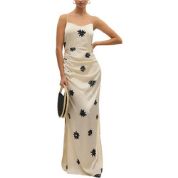 Vero Moda Maxi Καλοκαιρινό Φόρεμα για Γάμο / Βάπτιση Floral Εκρού 10328711