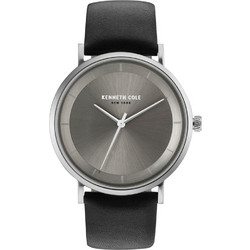 Kenneth Cole Ανδρικό Ρολόι με Μαύρο Δερμάτινο Λουράκι KC50567002