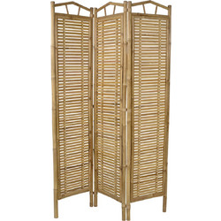 Διακοσμητικό Παραβάν Lesli Living από Ξύλο Bamboo με διαστάσεις 120x180cm - Απόχρωση Ξύλου 41294