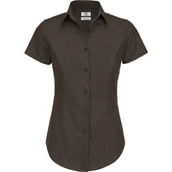 Γυναικείο Κοντομάνικο Πουκάμισο Black Tie SSL B & C Coffee Bean