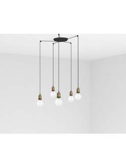 Faro Barcelona ART Κρεμαστό Φωτιστικό Χρυσού Χρώματος 5XE27 60W- 64137-5L