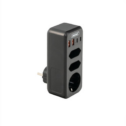 Πολύπριζο 3 Θέσεων με 4 Θύρες Φόρτισης 3500W Andowl Q-CZ3500 - Μαύρο