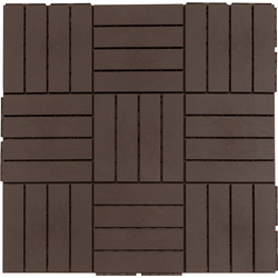 Πλακάκια βεράντας 30 x 30 cm 9 τεμάχια 0,81m πλακάκια κλικ πλακάκια μπαλκονιού με σύστημα κλικ λειτουργία αποχέτευσης πλακάκι κάλυψη δαπέδου για μπαλκόνι βεράντας καφέ