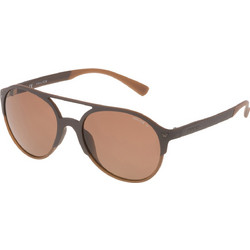 Police SPL163 94CP Ανδρικά Γυαλιά Ηλίου Aviator Κοκάλινα Μεταλλικά Μαύρα με Καφέ Polarized Φακό