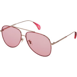 Police SPL934 2A8X Γυναικεία Γυαλιά Ηλίου Aviator Μεταλλικά Ροζ με Ροζ Polarized Φακό