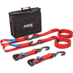 Acebikes Σέτ ιμάντες πρόσδεσης Μοτοσυκλέτας για μεταφορά Cam Buckle Premium
