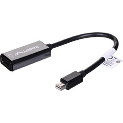Lanberg AD-0005-BK video cable adapter 0.2 m Mini DisplayPort HDMI Type A (Standard) Black