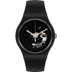 Swatch Ανδρικό Ρολόι με Μαύρο Λουράκι SO32B108