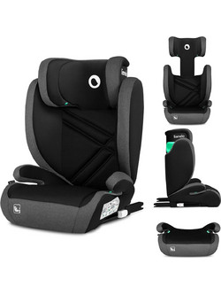 Lionelo Hugo Κάθισμα Αυτοκινήτου Booster i-Size 15-36kg ISOfix Black Grey