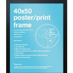 Frame Mini Poster - Eton Black - Black - 40x50cm