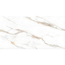 Πλακάκι Calacatta Glow 60Χ120 Λευκό-Μπεζ Τύπου Μαρμάρου Γυαλιστερό Rettificato