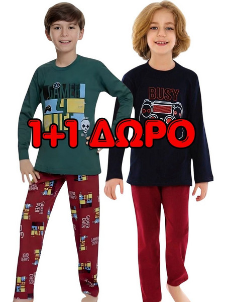 Πιτζάμα Παιδική Βαμβακερή 3507-0143 - ΠΟΛΥΧΡΩΜΟ