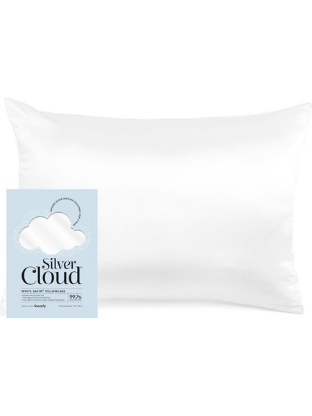 Silver Cloud Μαξιλαροθήκη Σατέν με Ιόντα Αργύρου Λευκή 50x75cm Silver Cloud Μαξιλαροθήκη Σατέν με Ιόντα Αργύρου Λευκή 50x75cm