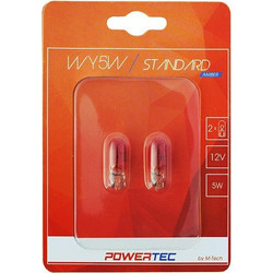 M-tech WY5W Powertec Standard Αλογόνου 12V 5W 2τμχ