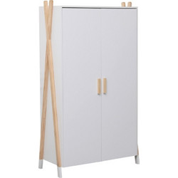 Ντουλάπα Παιδική Paschal HM2494.03 96x44x170cm White Δίφυλλη