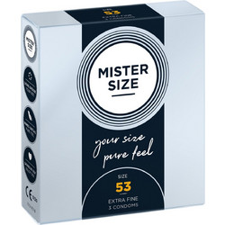 My.Size 53mm Mister Size Προφυλακτικά Λεπτά με Λιπαντικό 3τμχ