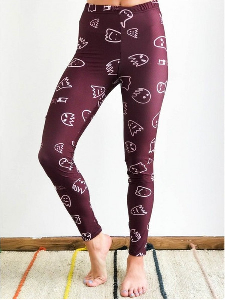 Chic Mess Leggings Burgunty Ghost Μπορντό