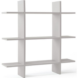 Kids Concept - Wall Shelf 3 Level STAR - Grey - 0x15x70 cm