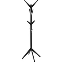 Καλόγερος Ρούχων 5Five Ξύλινος 8 Θέσεων 62x62x173cm Μαύρος 138940A