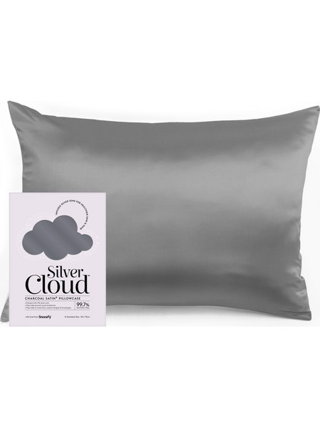 Silver Cloud Μαξιλαροθήκη Σατέν με Ιόντα Αργύρου Ανθρακί 50x75cm Silver Cloud Μαξιλαροθήκη Σατέν με Ιόντα Αργύρου Ανθρακί 50x75cm