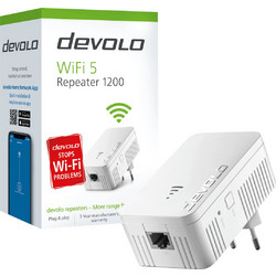 Devolo Wi-Fi 5 Repeater 1200 Wi-Fi Extender Dual Band (2.4 & 5GHz) 1000Mbps