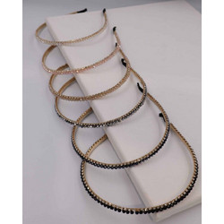 Azure Accessories Στέκα Μαλλιών με Ζιργκόν και Πετράδια ΧΑ-0568