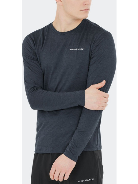 Endurance Abdon Men's Longsleeved Tee Black Melange