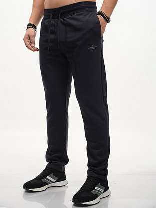 Double Ανδρικό Παντελόνι Φόρμας Fleece Navy Μπλε MPAN-6030