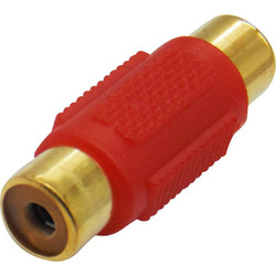 RCA ADAPTOR ΘΗΛΥΚΟ ΣΕ RCA ΘΗΛΥΚΟ ΕΠΙΧΡΥΣΟ ΚΟΚΚΙΝΟ AV-RA05GR LANCOM (ΣΕΤ ΜΕ 5)