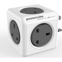 Allocacoc PowerCube Original 5 Outlets - UK (Grey) - Πολύπριζο 5 θέσεων UK Γκρι - (7100GY/UKORPC)
