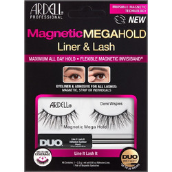 Ardell Magnetic Megahold Liner & Lash Demi Wispies Σετ Βλεφαρίδες Μαγνητικές με Eyeliner Black