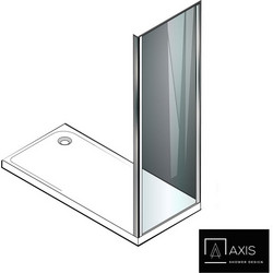 Πλαϊνό πάνελ ντουζιέρας χρωμέ SPX_C-100 Axis 80cm
