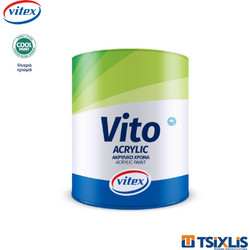 Vitex Vito Ακρυλικό Χρώμα Εξωτερικού Χώρου Λευκό 3lt