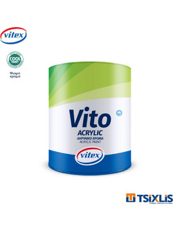 Vitex Vito Ακρυλικό Χρώμα Εξωτερικού Χώρου Λευκό 3lt