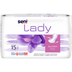 Seni Lady Super Σερβιέτες Ακράτειας 5 Σταγόνες 15τμχ