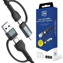 Καλώδιο 3mk Hyper Καλώδιο N-Series USB-A/usb-C Σε USB-C/lightning 1.2m 9v/2a 60w