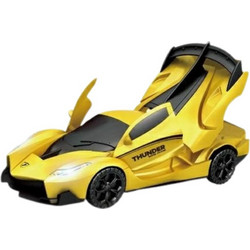 Ferrari Μπαταρίας με Φώτα, Ήχους, Μουσική - Σηκώνεται και Γυρίζει Γύρω-Γύρω R07A Κίτρινο 3+