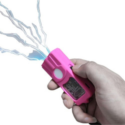 TW-2301 Mini Stun Gun 10.000V - Φορητή Συσκευή Προστασίας με Ηλεκτρική Εκκένωση & Ενσωματωμένο Φακό Ροζ
