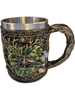 3D Κούπα Μπύρας από Ανοξείδωτο + Ρητίνη 450ml Greenman