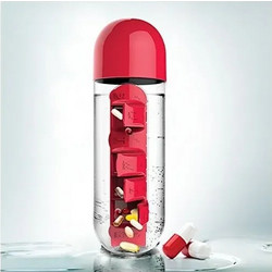 Παγούρι νερού με ενσωματωμένες θήκες 600ml 23269 κόκκινο