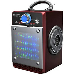 Kingwon MS-122BT Mini Ηχείο Bluetooth 16W με Ραδιόφωνο Κόκκινο