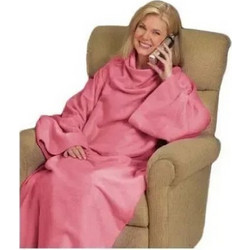 Κουβέρτα Με Μανίκια Fleece Snuggle Super Soft, σε ροζ χρώμα